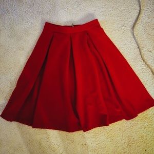 Flaming Red knee-length skirt